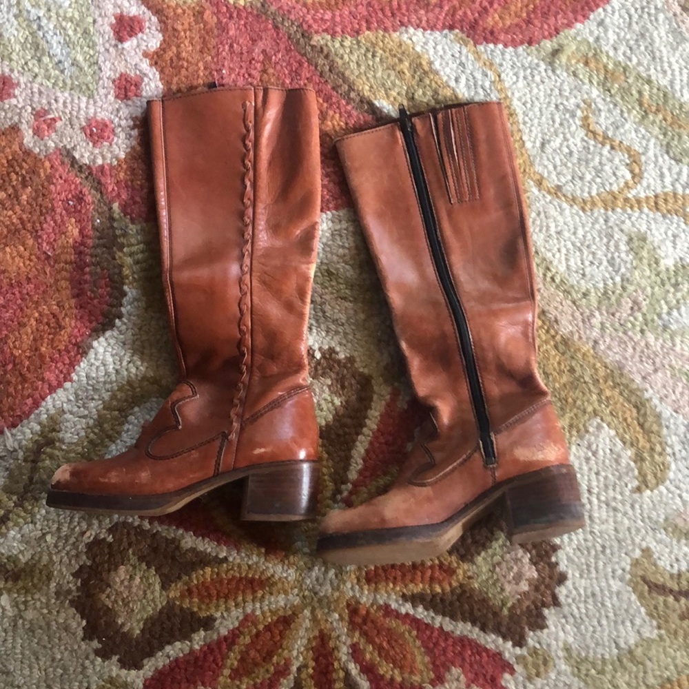 Vintage Leather Boho Boots